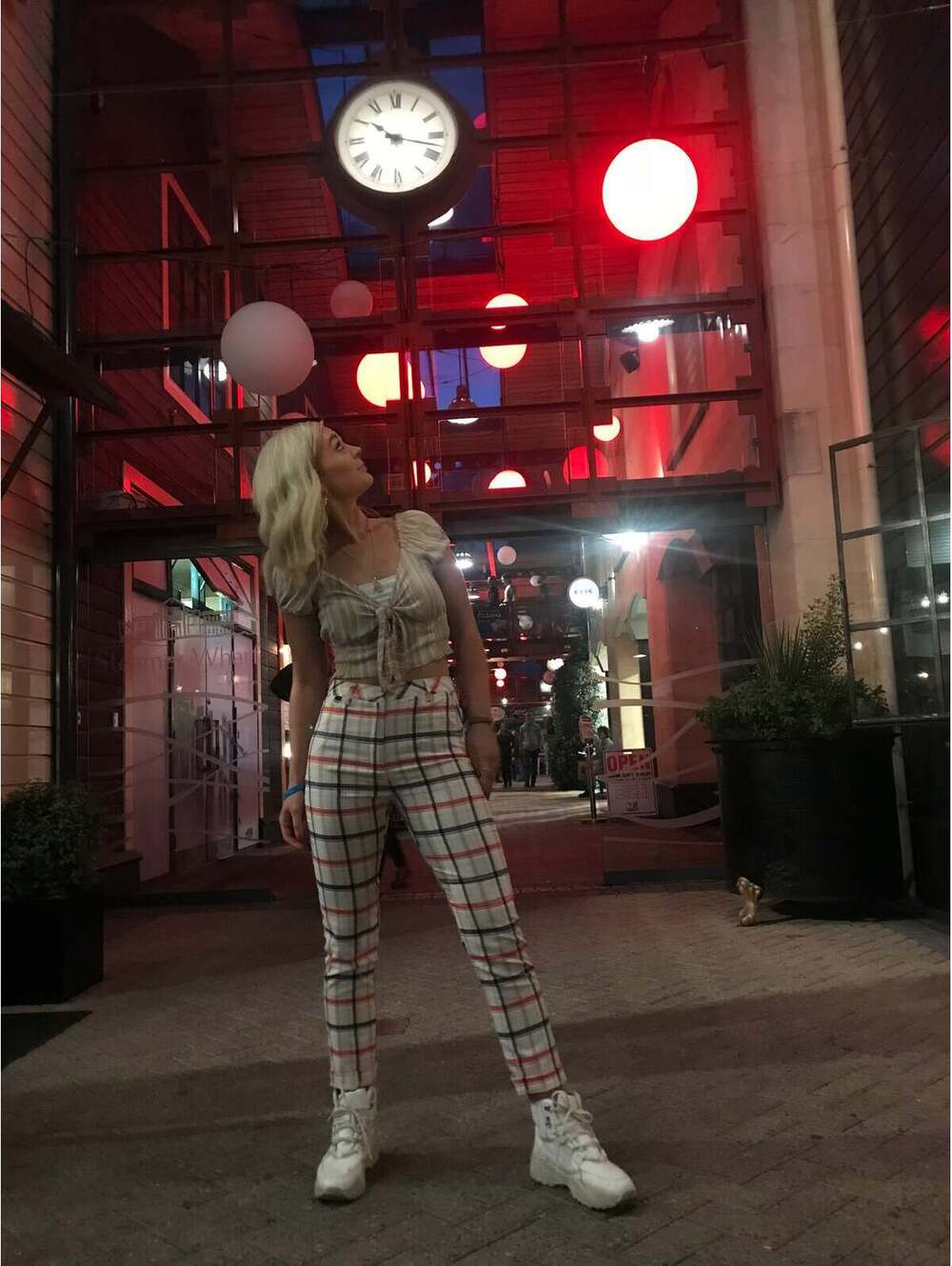 Plaid Tight Pants - Picture 1 of 5